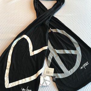 Peace Love World scarf